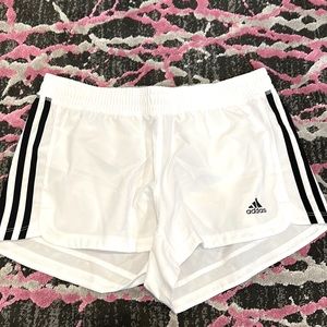 White adidas shorts